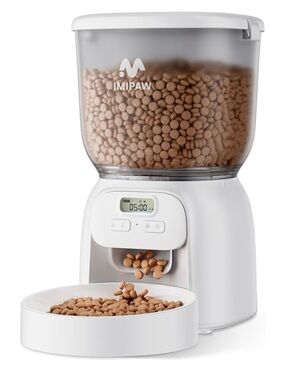 IMIPAW PET Automatic Cat Feeder: 4L Cat Food Dispenser New In Opened Box